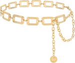 Women's Chain Belt Metal Waist Belt Chunky Belly Link Belt