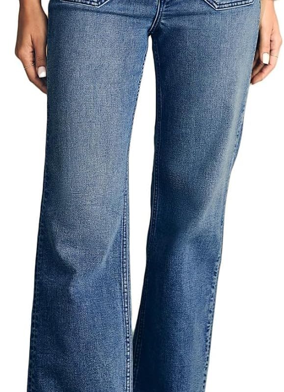 Astylish Women Wide Leg Jeans High Waisted Stretchy Straight Leg Jeans Loose Trendy Denim Pants with Pocket